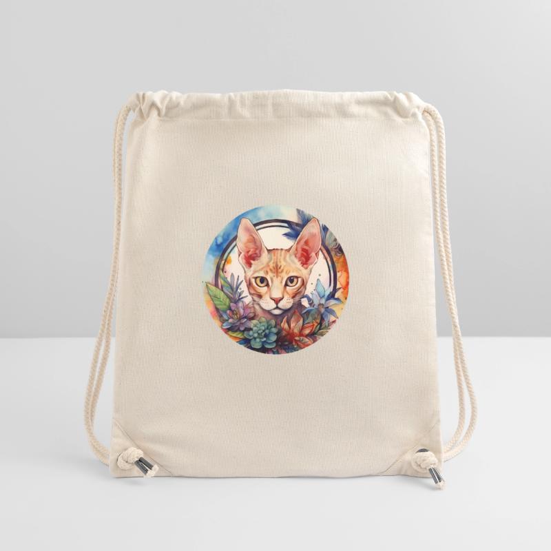Devon Rex chat Boho Style, chats d’amour Sac à cordon recyclé Stanley/Stella