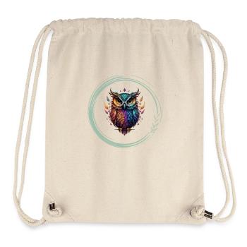 Owl, Power Animal, Wisdom, Intuition, Shamanic - Stanley/Stella Recycled Gym Bag - natural - Front