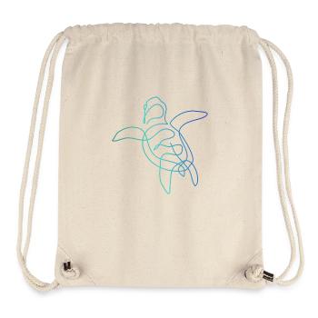Turtle line art - Stanley/Stella Recycled Gym Bag - natural - Front