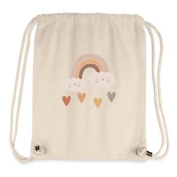 Farbpfade: Boho Regenbogen - Stanley/Stella recycelter Gym Bag - Naturweiß - Vorne