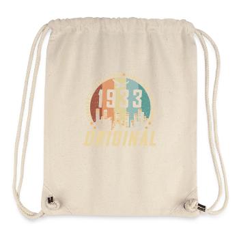 Vintage December 1933 91 Year Anniversary Gift - Stanley/Stella Recycled Gym Bag - natural - Front