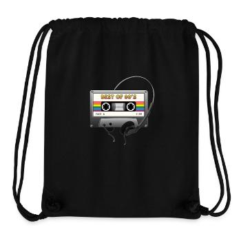 80er Jahre Audiokassetten-Kopfhörer - Stanley/Stella recycelter Gym Bag - Schwarz - Vorne