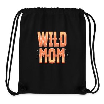 Wild Mom : chemise western vintage pour maman - Sac à cordon recyclé Stanley/Stella - noir - Devant