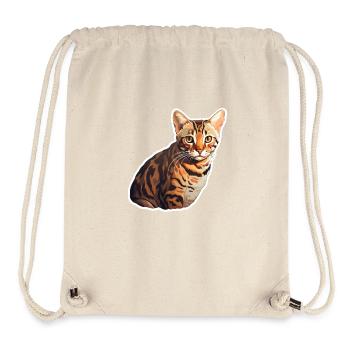 Katze bengalisch - Stanley/Stella recycelter Gym Bag - Naturweiß - Vorne