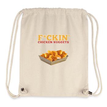 F*CKIN CHICKEN NUGGETS-ZENSIERT-NEGS URBANER SPORT - Stanley/Stella recycelter Gym Bag - Naturweiß - Vorne