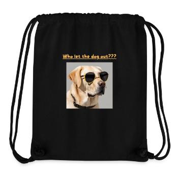 Golden Retriever, Who let the dog out - Stanley/Stella Recycled Gym Bag - black - Front