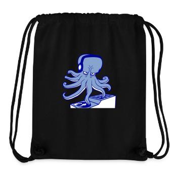 Kraken Monster DJ Squid Octopus Table de mixage - Sac à cordon recyclé Stanley/Stella - noir - Devant
