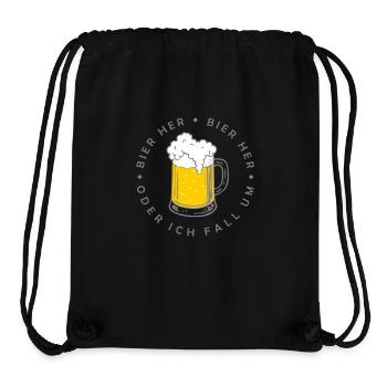 Bienen hier - Oder ich fall um! - Stanley/Stella recycelter Gym Bag - Schwarz - Vorne