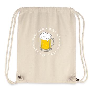 Bienen hier - Oder ich fall um! - Stanley/Stella recycelter Gym Bag - Naturweiß - Vorne
