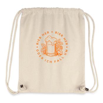 Bienen hier - Oder ich fall um! - Stanley/Stella recycelter Gym Bag - Naturweiß - Vorne