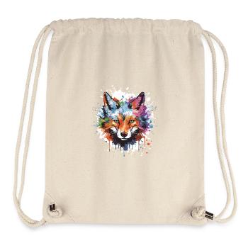 Fox Animal Pop Art Head - Stanley/Stella Recycled Gym Bag - natural - Front
