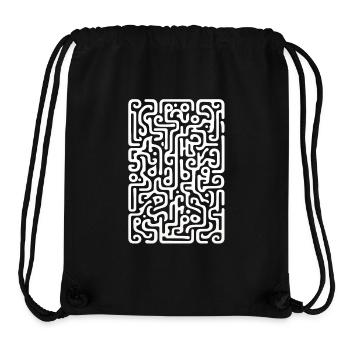 Abstract Pattern | Organic Labyrinth Style - Stanley/Stella recycelter Gym Bag - Schwarz - Vorne