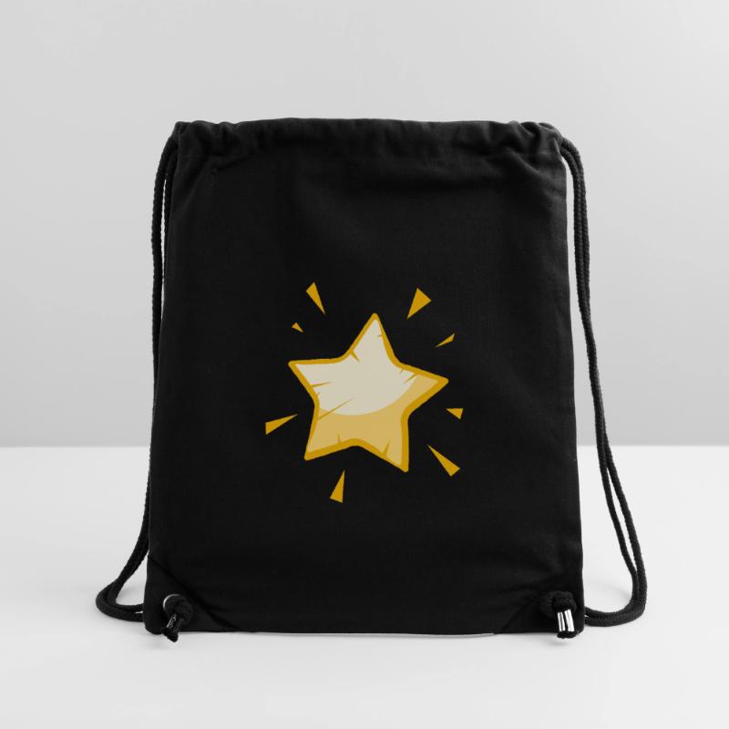 Étoile de dessin animé brillante - Conception dorée joyeuse Sac à cordon recyclé Stanley/Stella