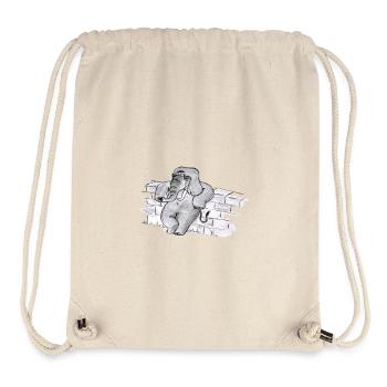 Eléphant # Art nord-allemand - Sac à cordon recyclé Stanley/Stella - blanc naturel - Devant