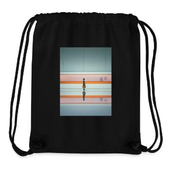 Elegant Woman Passing Subway - Stanley/Stella Recycled Gym Bag - black - Front
