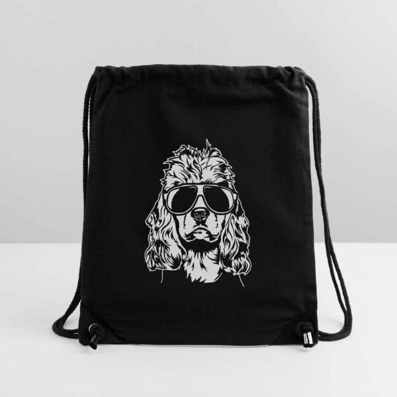 Cocker Américain Spaniel cool Portrait Wilsigns Sac à cordon recyclé Stanley/Stella