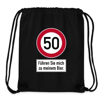 50 Führen Sie mich zu meinem Bier 50 Geburtstag - Stanley/Stella recycelter Gym Bag - Schwarz - Vorne