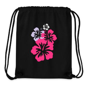 hibiskus_4 - Stanley/Stella recycelter Gym Bag - Schwarz - Vorne