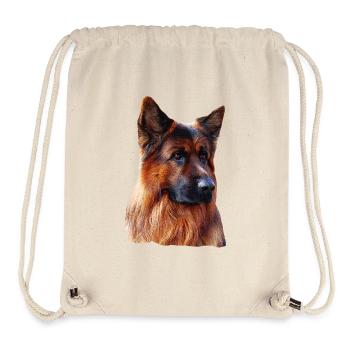 Altdeutscher Schäferhund Deutscher Schäferhund - Stanley/Stella recycelter Gym Bag - Naturweiß - Vorne