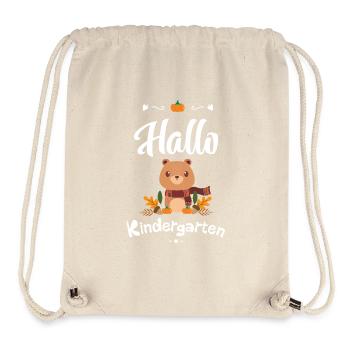 süßer Bären Design mit Herbstmotiven - Stanley/Stella recycelter Gym Bag - Naturweiß - Vorne