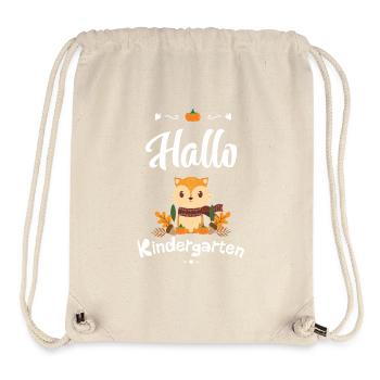 cute fox design with autumn motifs - Stanley/Stella Recycled Gym Bag - natural - Front