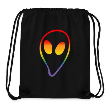 rainbow alien LGBTQI lgbt tshirt - Stanley/Stella Recycled Gym Bag - black - Front