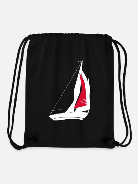 sailing ship segler white red - Stanley/Stella recycelter Gym Bag - Schwarz