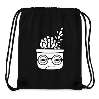 Cooler Kaktus mit Brille - Stanley/Stella recycelter Gym Bag - Schwarz - Vorne