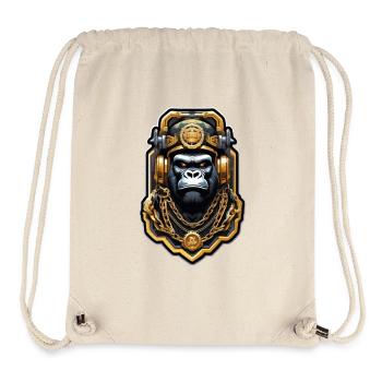 Gorilla with Gold Chain - Stanley/Stella Recycled Gym Bag - natural - Front
