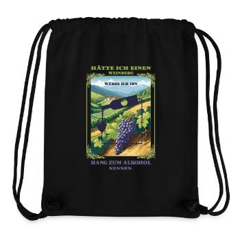 Hang zum Alkohol - Stanley/Stella recycelter Gym Bag - Schwarz - Vorne
