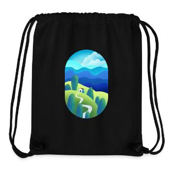 Outdoor liebevolle Landschaft Toskana - Stanley/Stella recycelter Gym Bag - Schwarz - Vorne