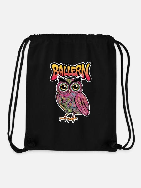 HIBOU TECHNO - Sac à cordon recyclé Stanley/Stella - noir