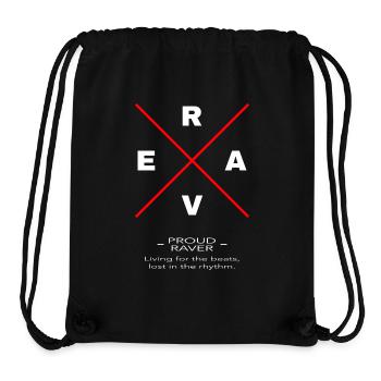 FIER RAVE - Sac à cordon recyclé Stanley/Stella - noir - Devant