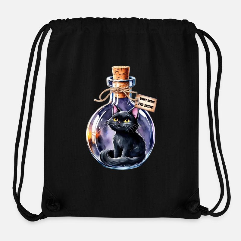 magische Katze - Stanley/Stella recycelter Gym Bag - Schwarz