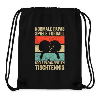 Papa Tennis de table Papa Tennis de table Papa Cadeau - Sac à cordon recyclé Stanley/Stella - noir - Devant