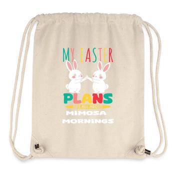 Meine Osterpläne Mimosa Mornings Fun Bunny Art - Stanley/Stella recycelter Gym Bag - Naturweiß - Vorne