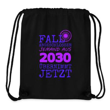 completed in 2030 - Stanley/Stella Recycled Gym Bag - black - Front