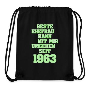 1963 - Stanley/Stella recycelter Gym Bag - Schwarz - Vorne