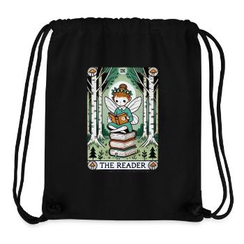 Le lecteur Tarot Card Design - Sac à cordon recyclé Stanley/Stella - noir - Devant