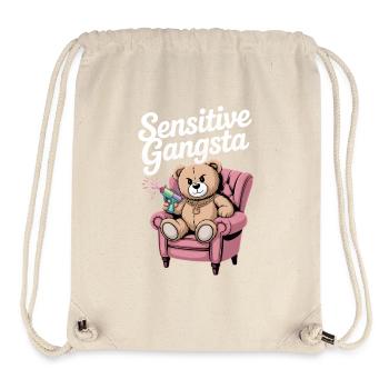 Sensitive Gangsta Teddy Edition - Stanley/Stella Recycled Gym Bag - natural - Front