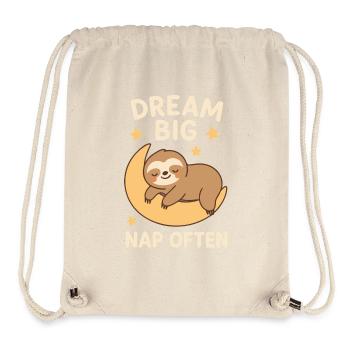 Faultier - Dream Big - Stanley/Stella recycelter Gym Bag - Naturweiß - Vorne