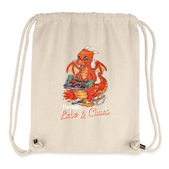 Witziger Drache Plätzchen Backen Weihnachten - Stanley/Stella recycelter Gym Bag - Naturweiß - Vorne