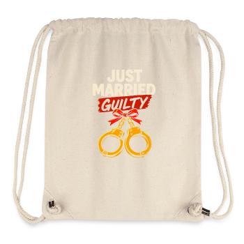 Gerade verheiratet Schuldig Lustig Frisch Verheiratet Humor T-Shirt - Stanley/Stella recycelter Gym Bag - Naturweiß - Vorne