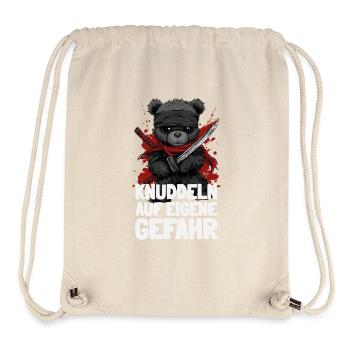 Ninja Teddy with a cheeky saying - Stanley/Stella Recycled Gym Bag - natural - Front