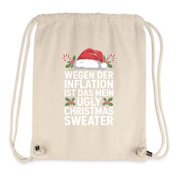Pull de Noël moche et moche de l’inflation - Sac à cordon recyclé Stanley/Stella - blanc naturel - Devant