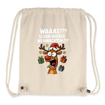 Rentier Weihnachten lustig witzig verrückt genervt - Stanley/Stella recycelter Gym Bag - Naturweiß - Vorne