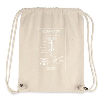 Corkscrew Patent Diagram Retro - Stanley/Stella Recycled Gym Bag - natural - Front