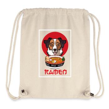 Australian Shepherd Dog Ramen-Nudelschalen-Kunst - Stanley/Stella recycelter Gym Bag - Naturweiß - Vorne