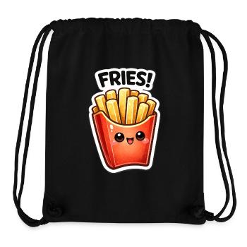 Kawaii Fries Stickers Frieze Joy - Stanley/Stella Recycled Gym Bag - black - Front