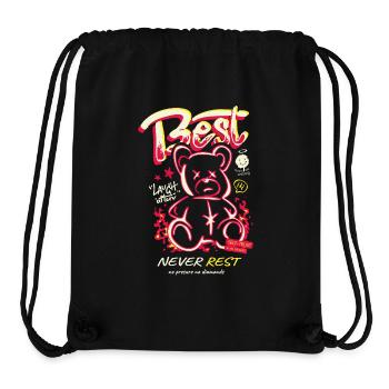 Best Never Rest Neon Teddy - Stanley/Stella recycelter Gym Bag - Schwarz - Vorne